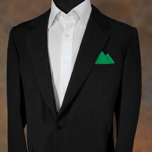 New - Grass Green Cotton Pre-Folded Pocket Square Handkerchief Insert - Picture 7 of 7